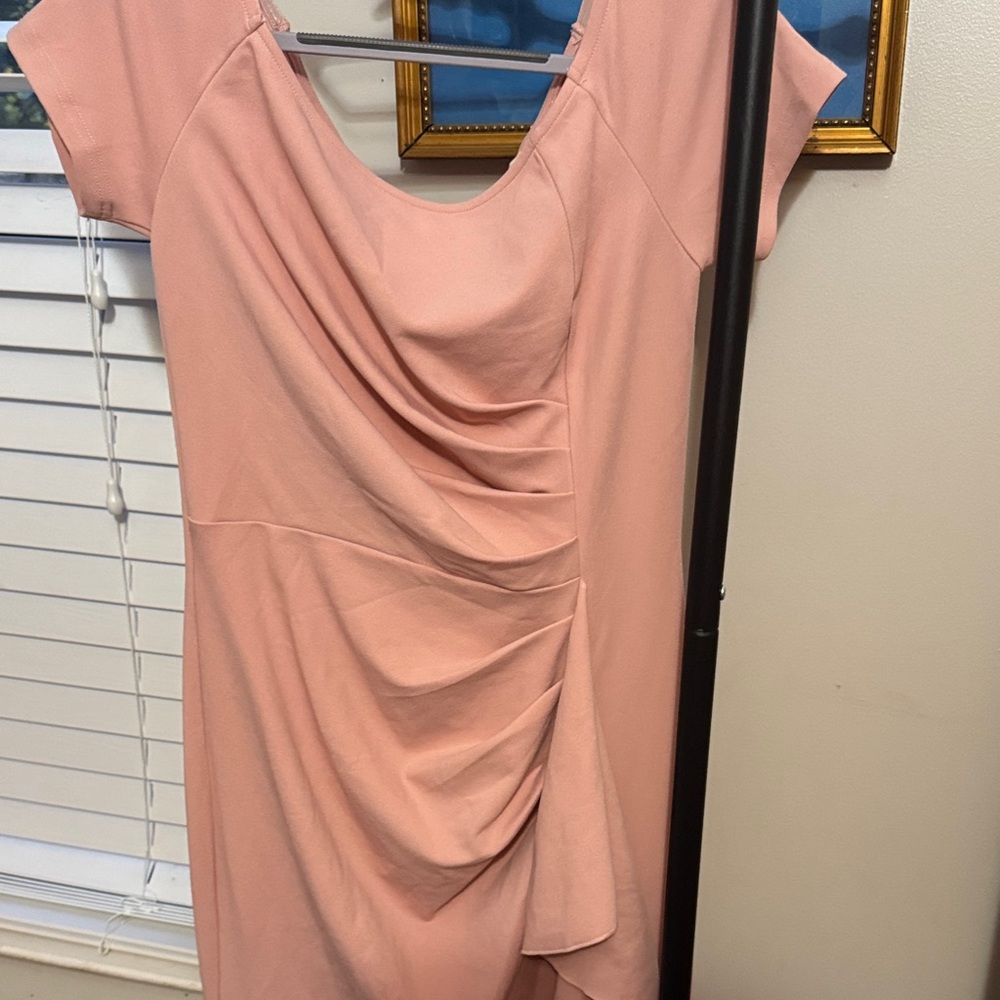 Chic Asymmetrical Pink Dress